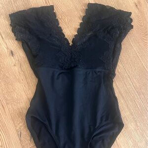 So Danca Leotard Black Lace Barely Worn
